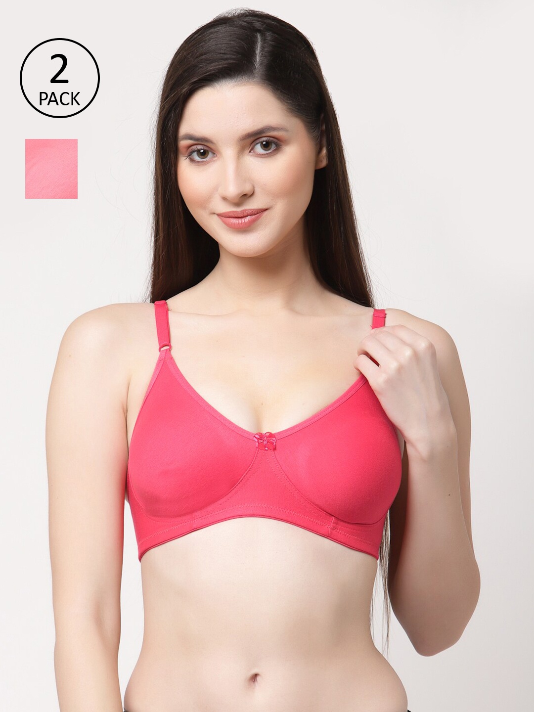 

Floret Rose & Peach Pack Of 2 Non-Padded T-shirt Bra