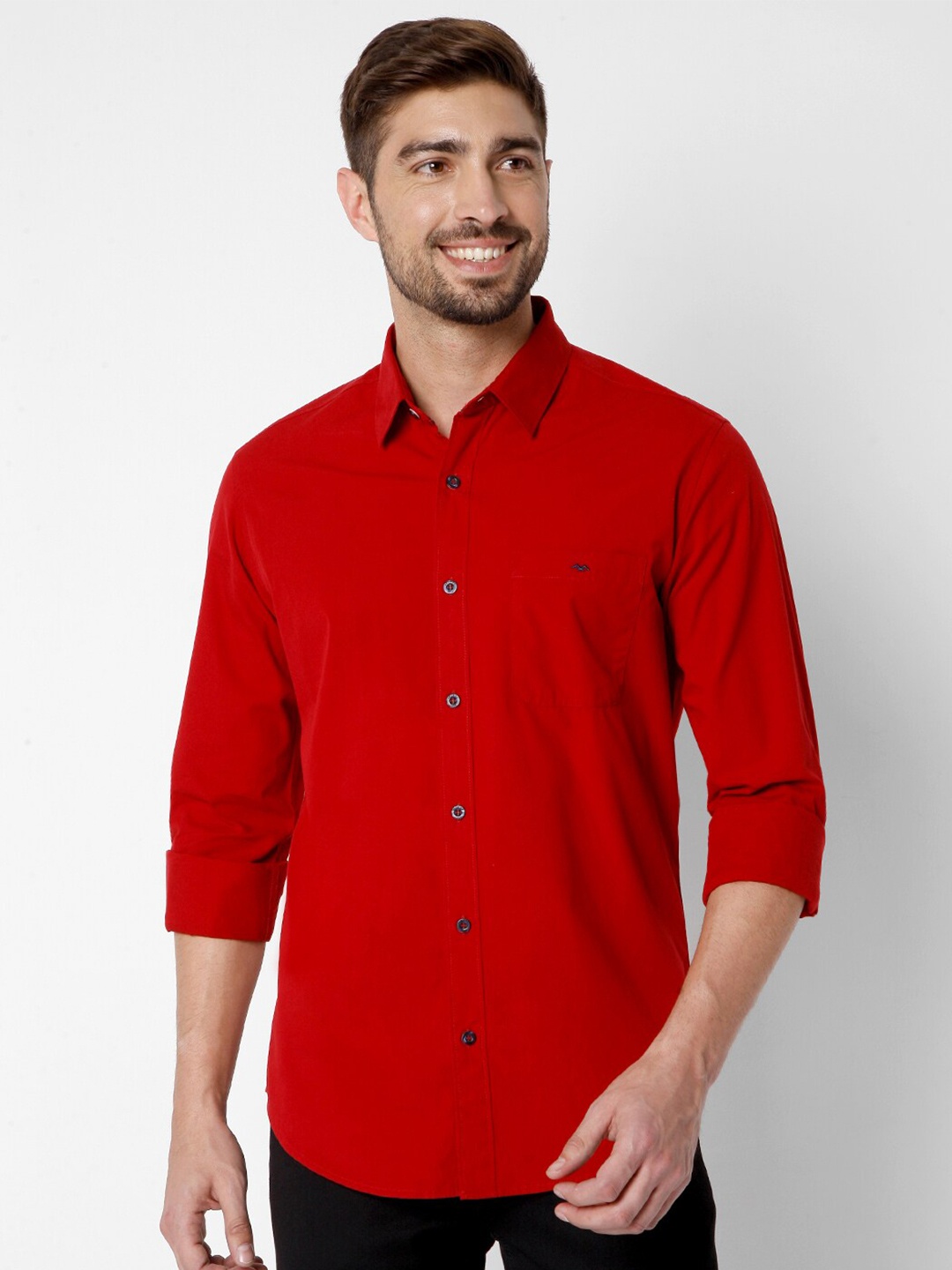 

Mufti Men Red Slim Fit Casual Cotton Shirt