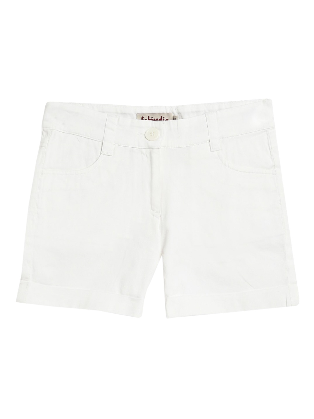 

Fabindia Girls Off White Solid Shorts