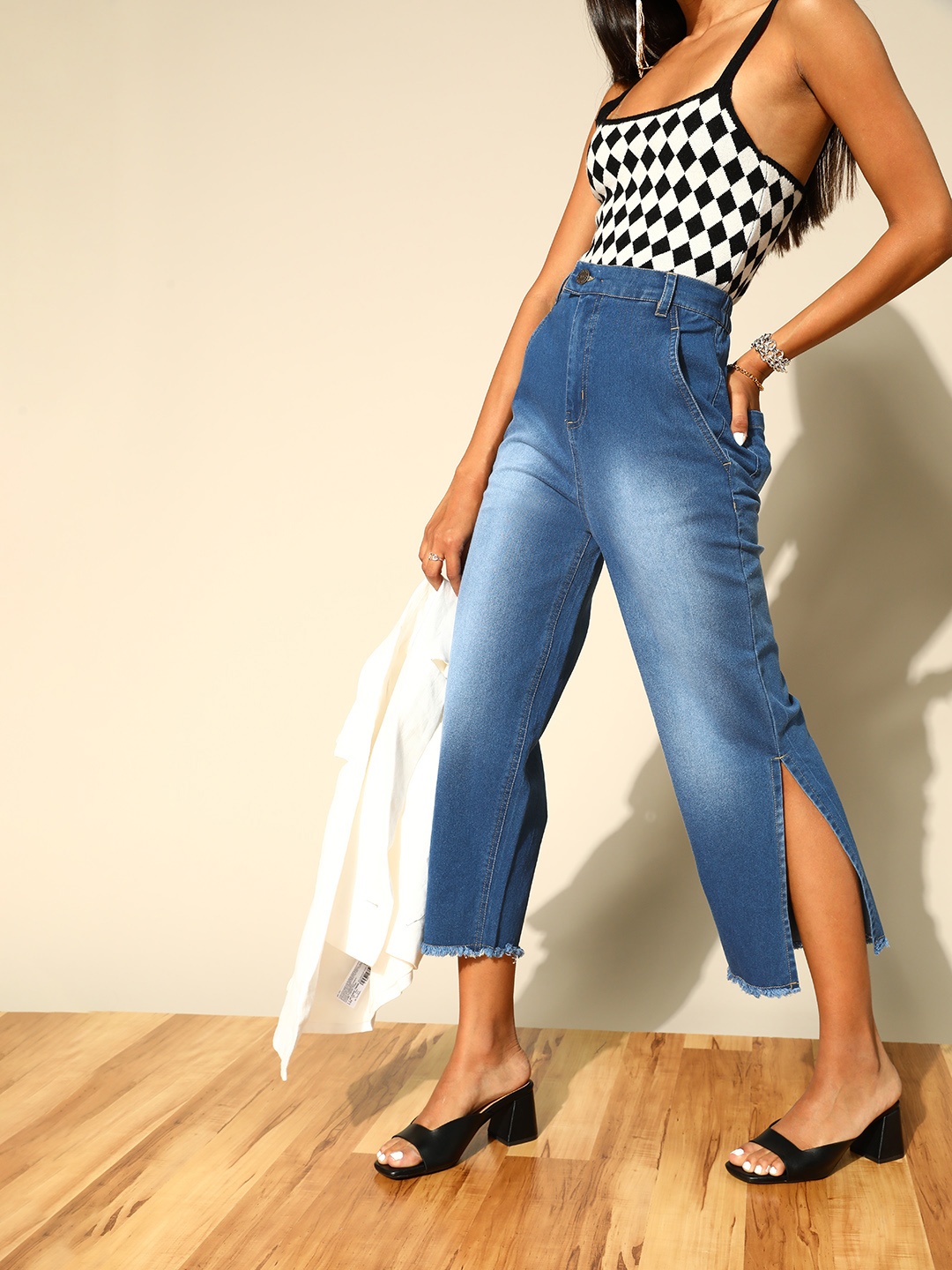 

plusS Women Stunning Blue Regular Fit Stretchable Jeans