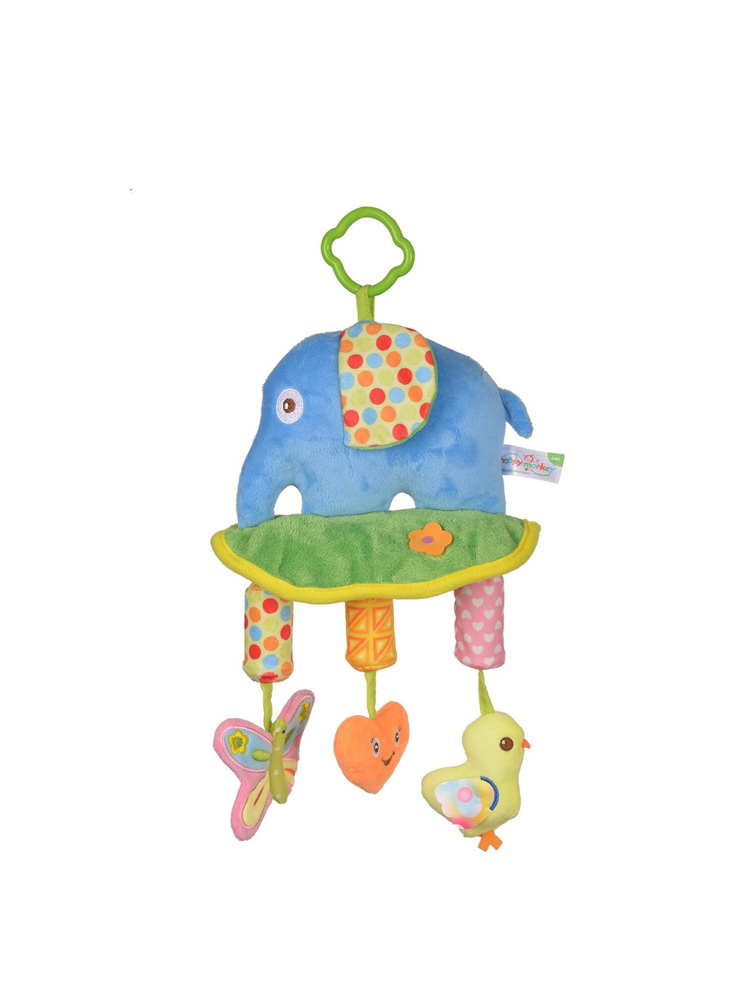 

POPLINS Kids Multicolored Elephant PVC Hanging Toy, Blue