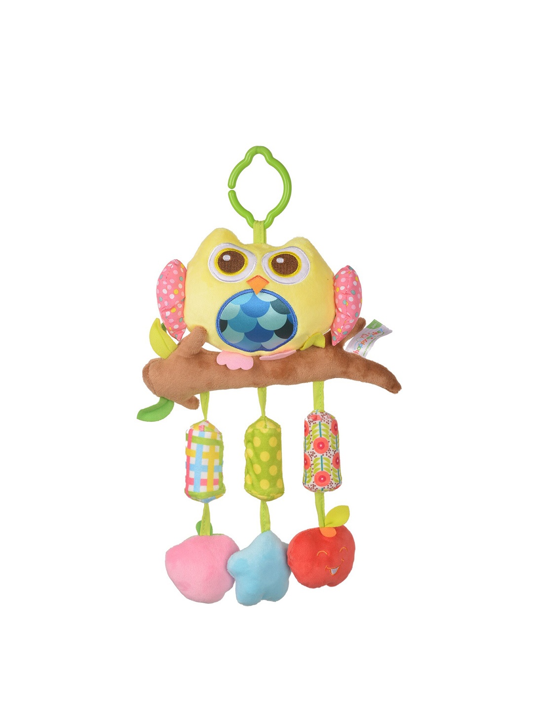 

POPLINS Kids Textured Owl Hanging Toy, Yellow