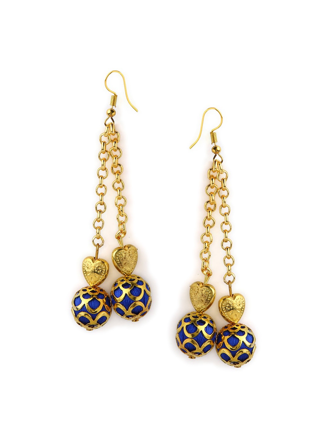 

AKSHARA Blue Contemporary Drop Earrings