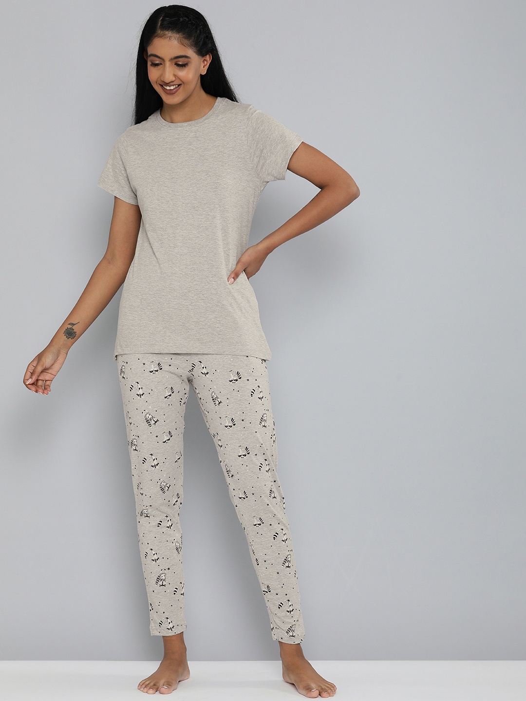 

HERE&NOW Women Grey Night suit