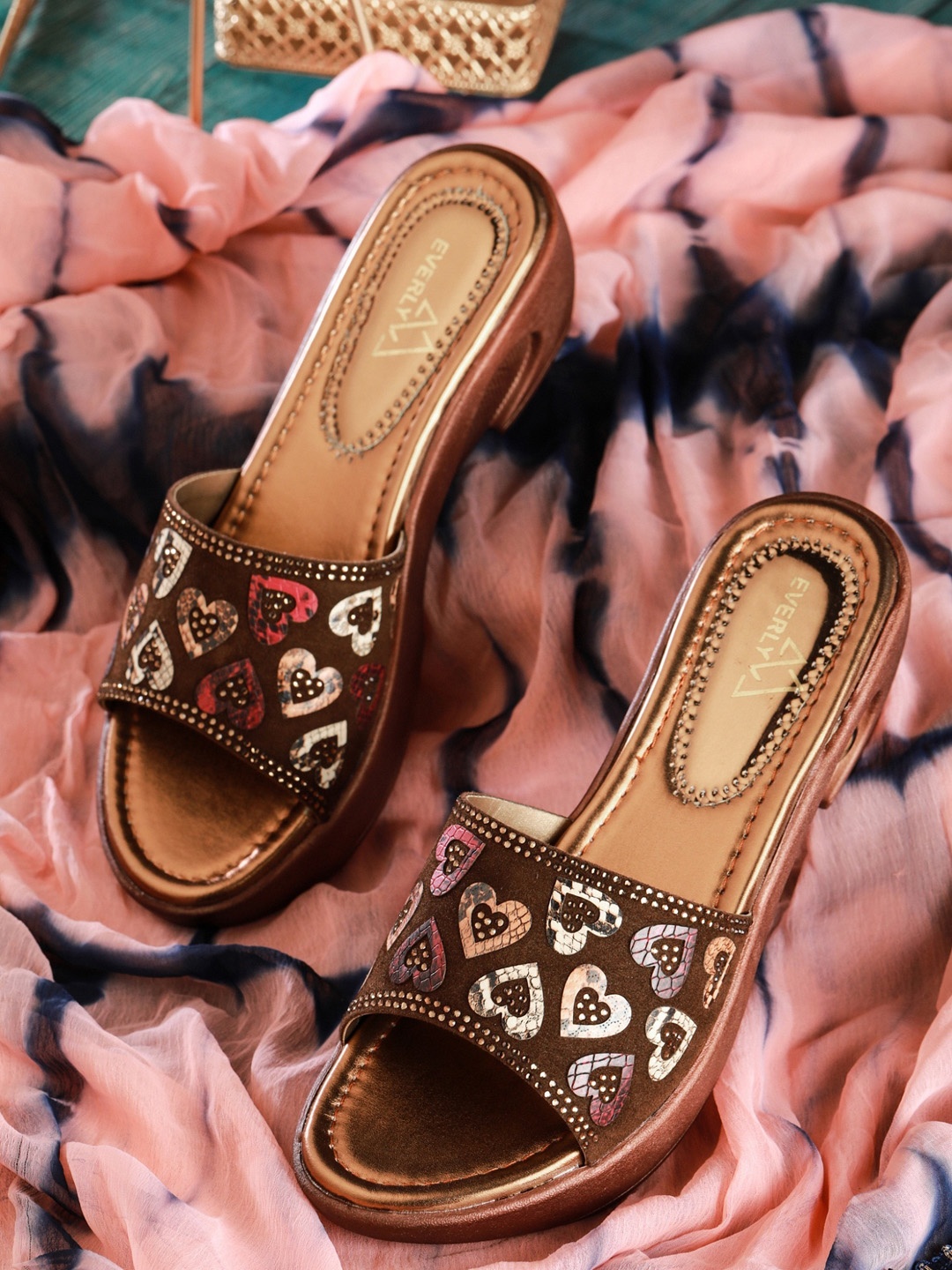 

EVERLY Copper-Toned Wedge Heels