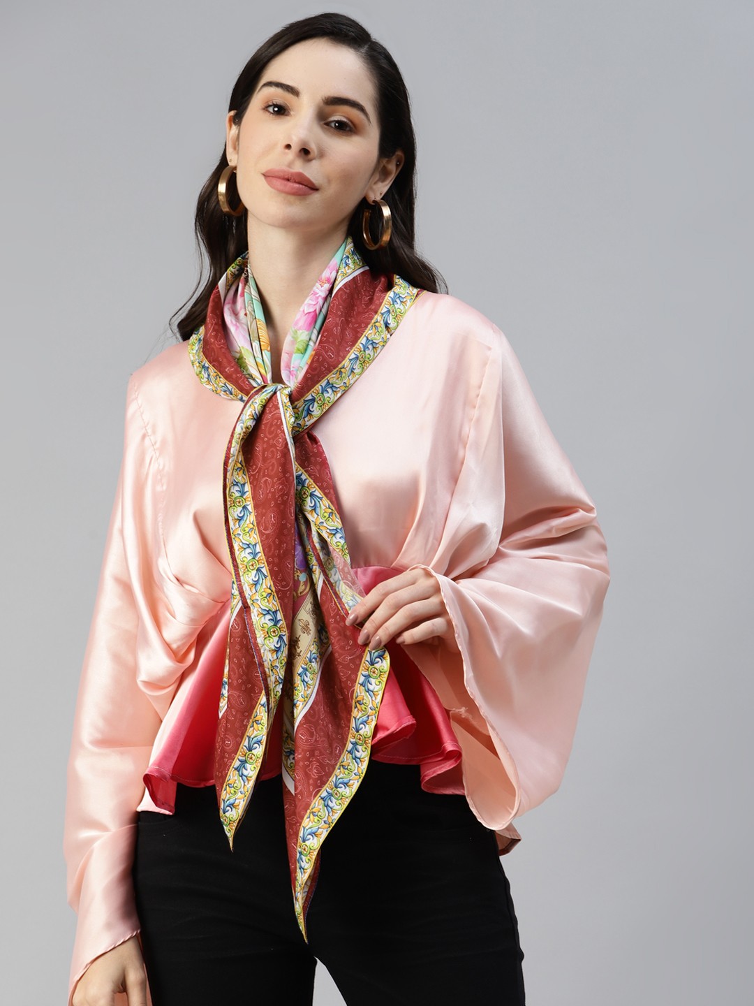

MODARTA Women Red & Blue Printed Scarf