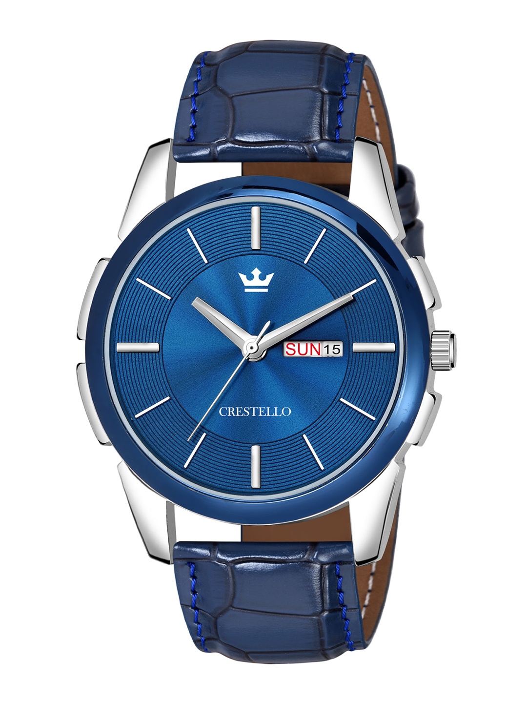 

CRESTELLO Men Blue Brass Dial & Blue Stainless Steel Straps Analogue Watch CR-GR010-BLU