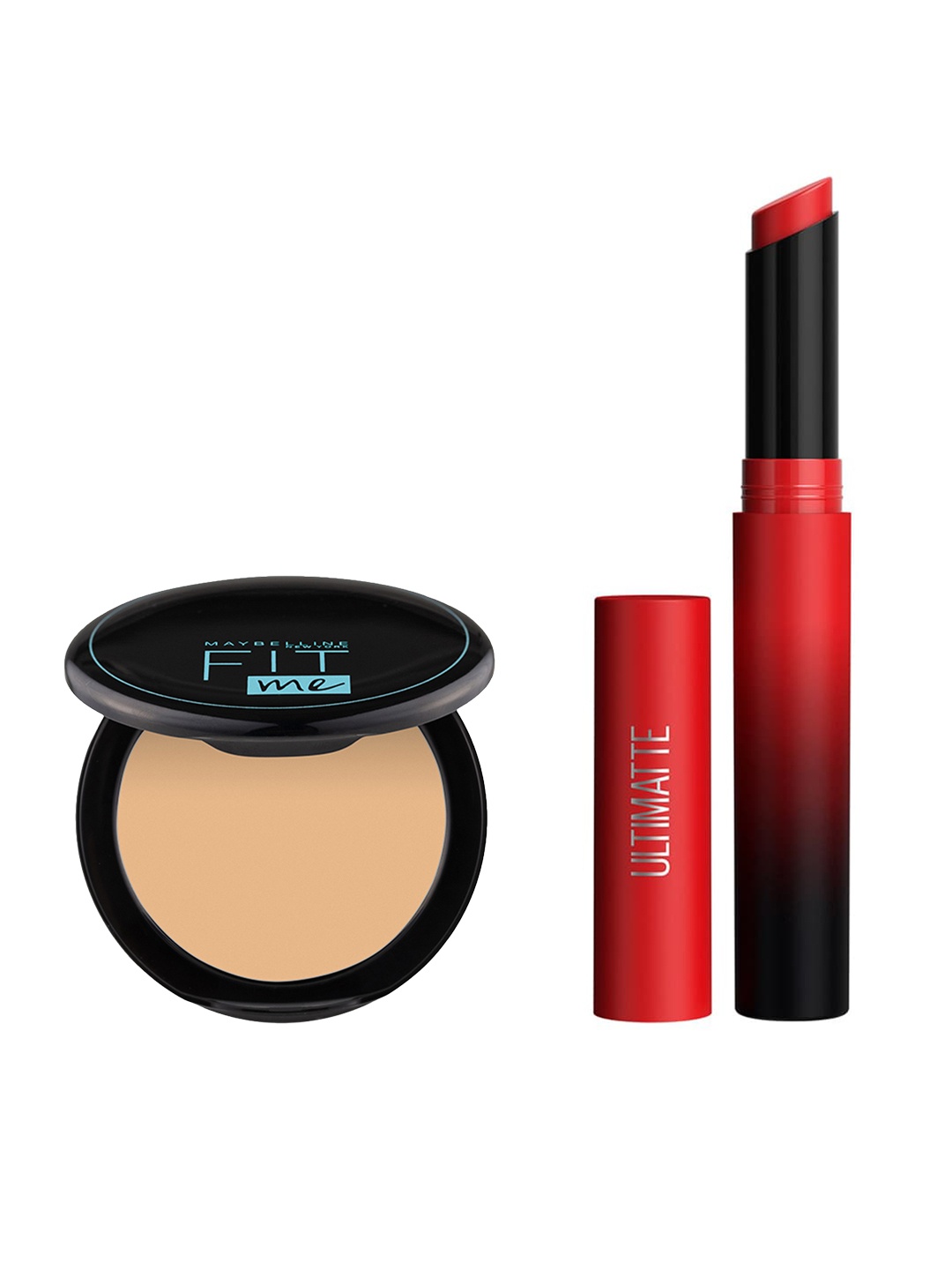 

Maybelline New York Set of Fit Me Compact & Ultimatte Lipstick, Red