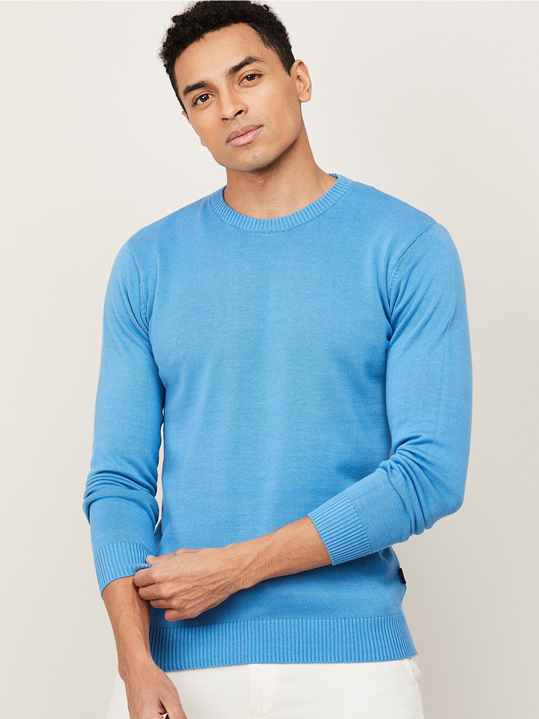 

Fame Forever by Lifestyle Men Blue Cotton Pullover