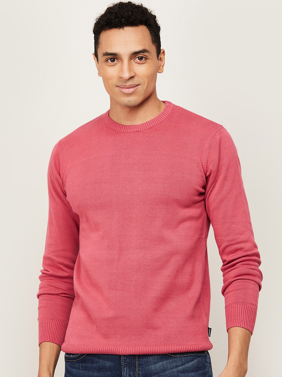 

Fame Forever by Lifestyle Men Pink Cotton Pullover