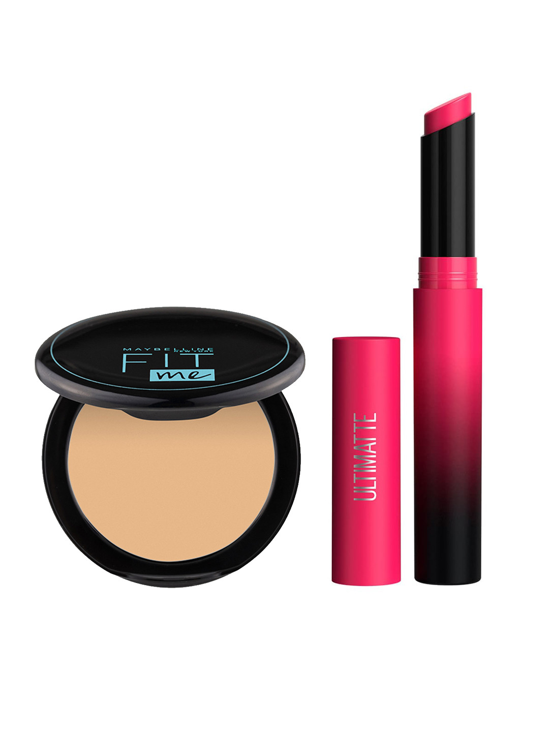 

Maybelline New York Set of Fit Me Compact & Ultimatte Lipstick, Magenta