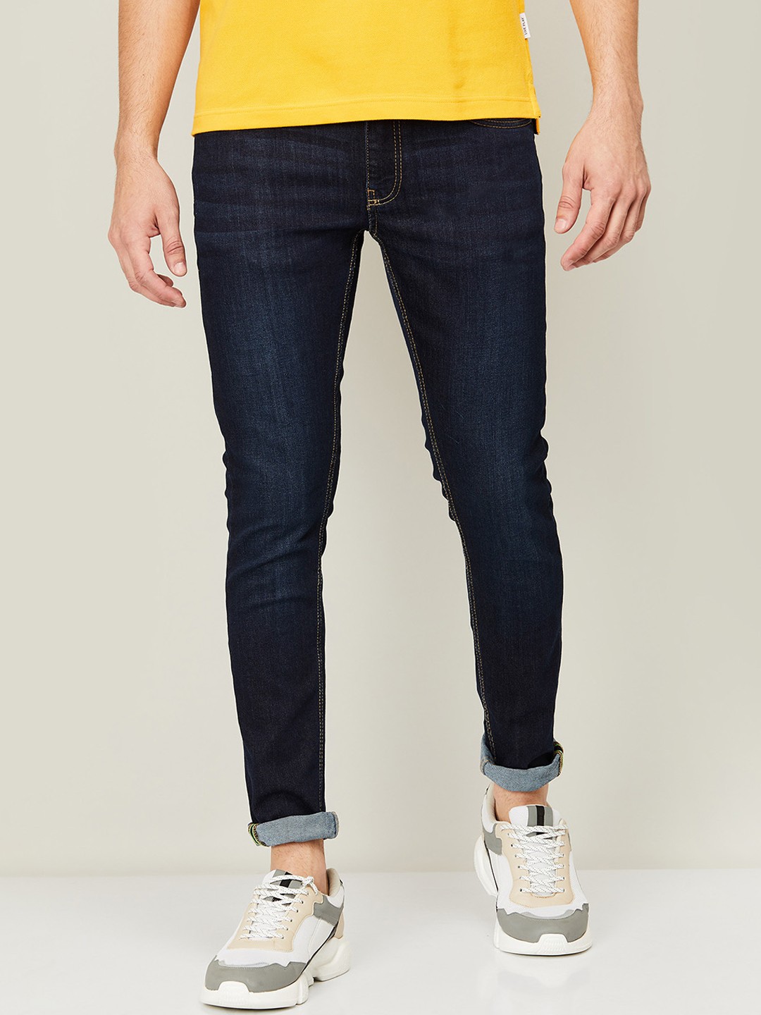 

Bossini Men Navy Blue Skinny Fit Light Fade Jeans