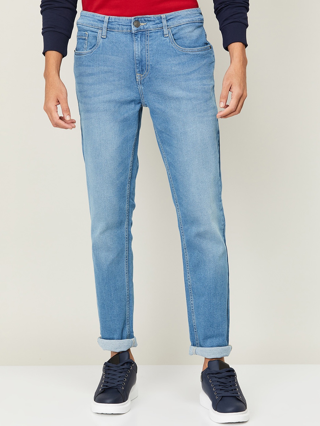 

Fame Forever by Lifestyle Men Blue Slim Fit Light Fade Jeans