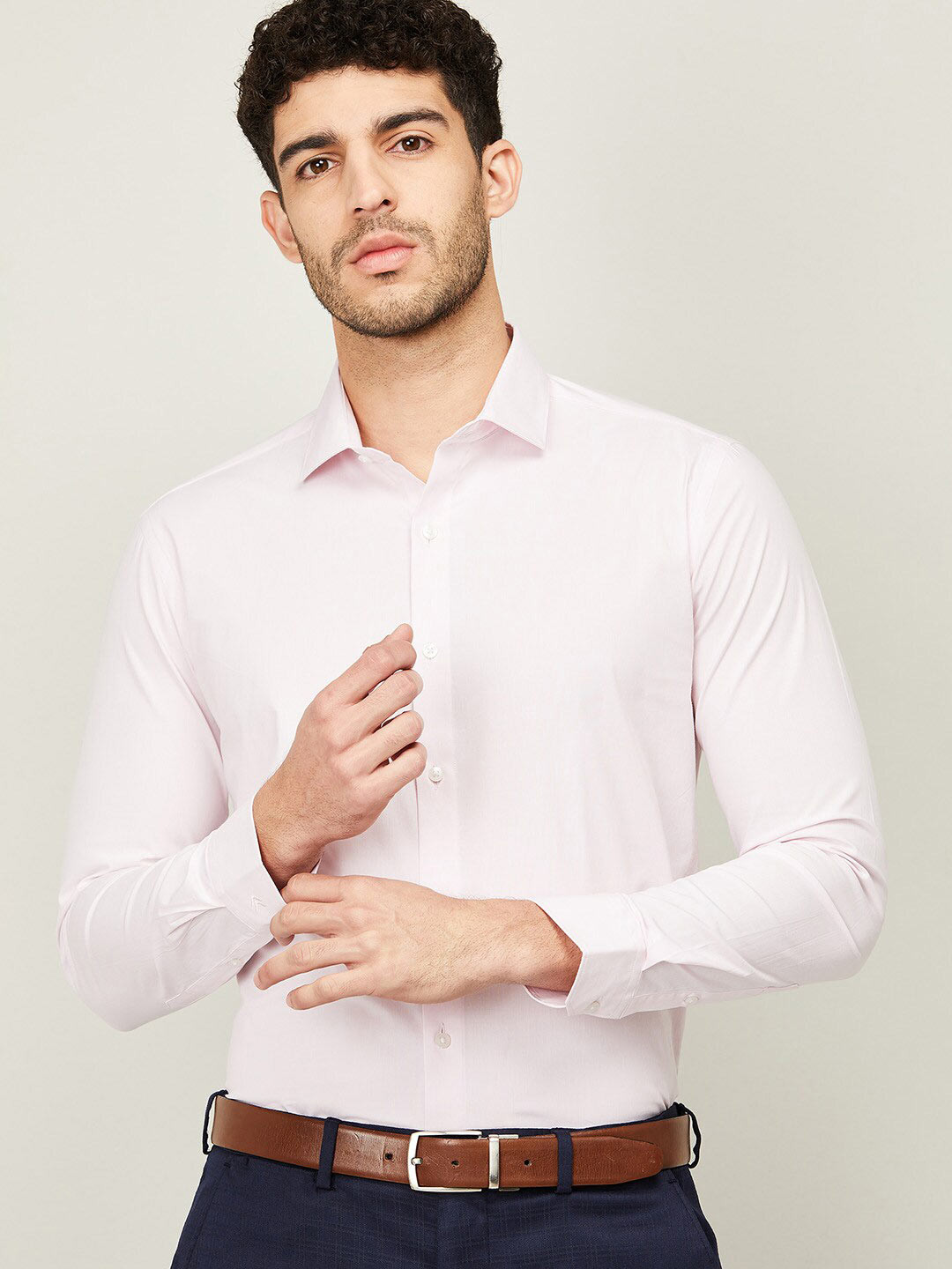 

CODE by Lifestyle Men Pink Slim Fit Casual Shirt