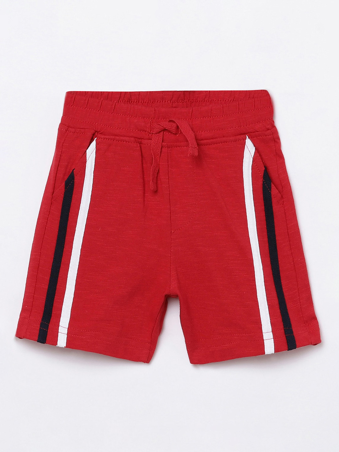 

Juniors Boys Red & White Striped Cotton Shorts
