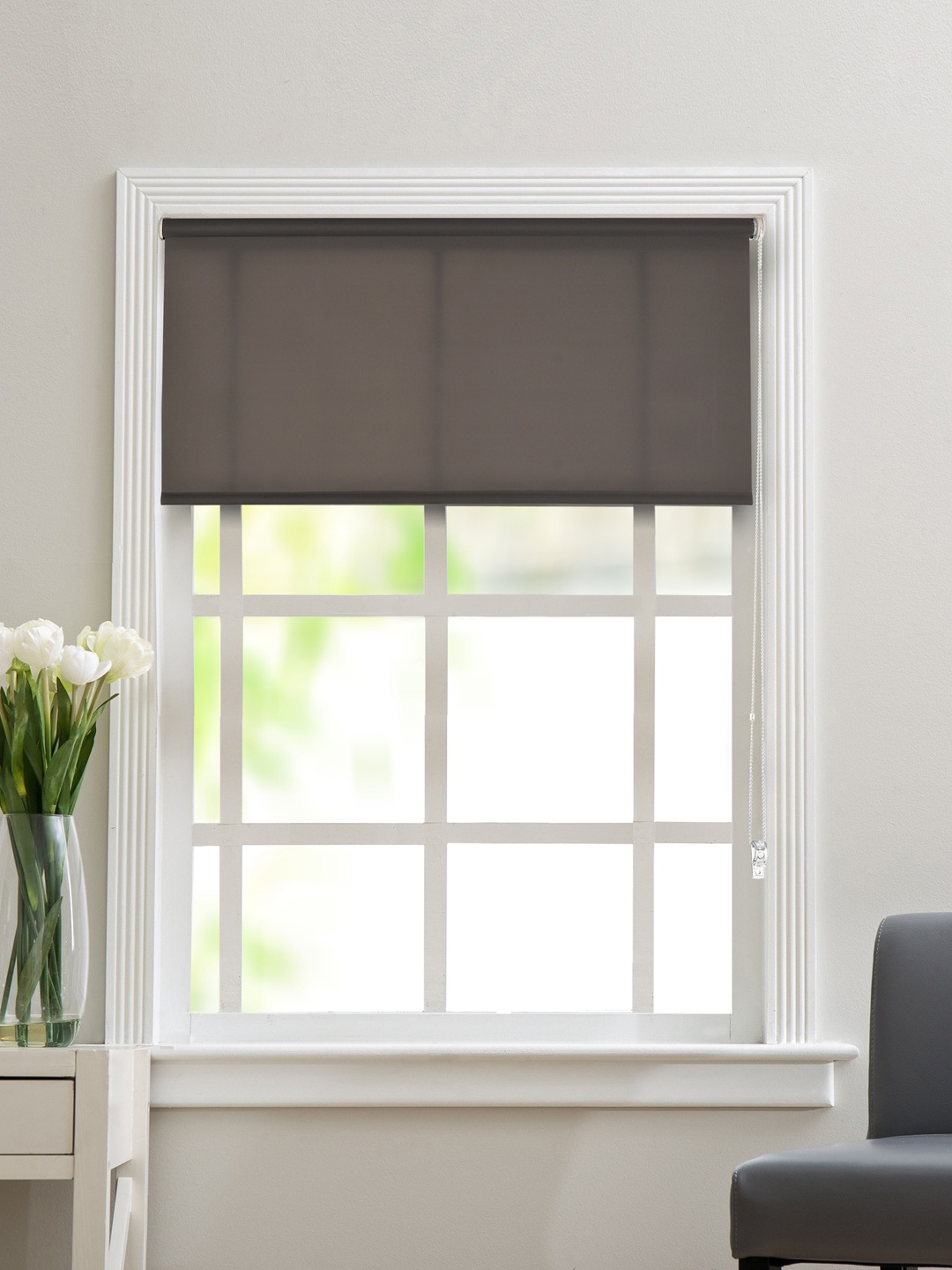 

Deco Window Grey Solid Room Darkening Door Blinds