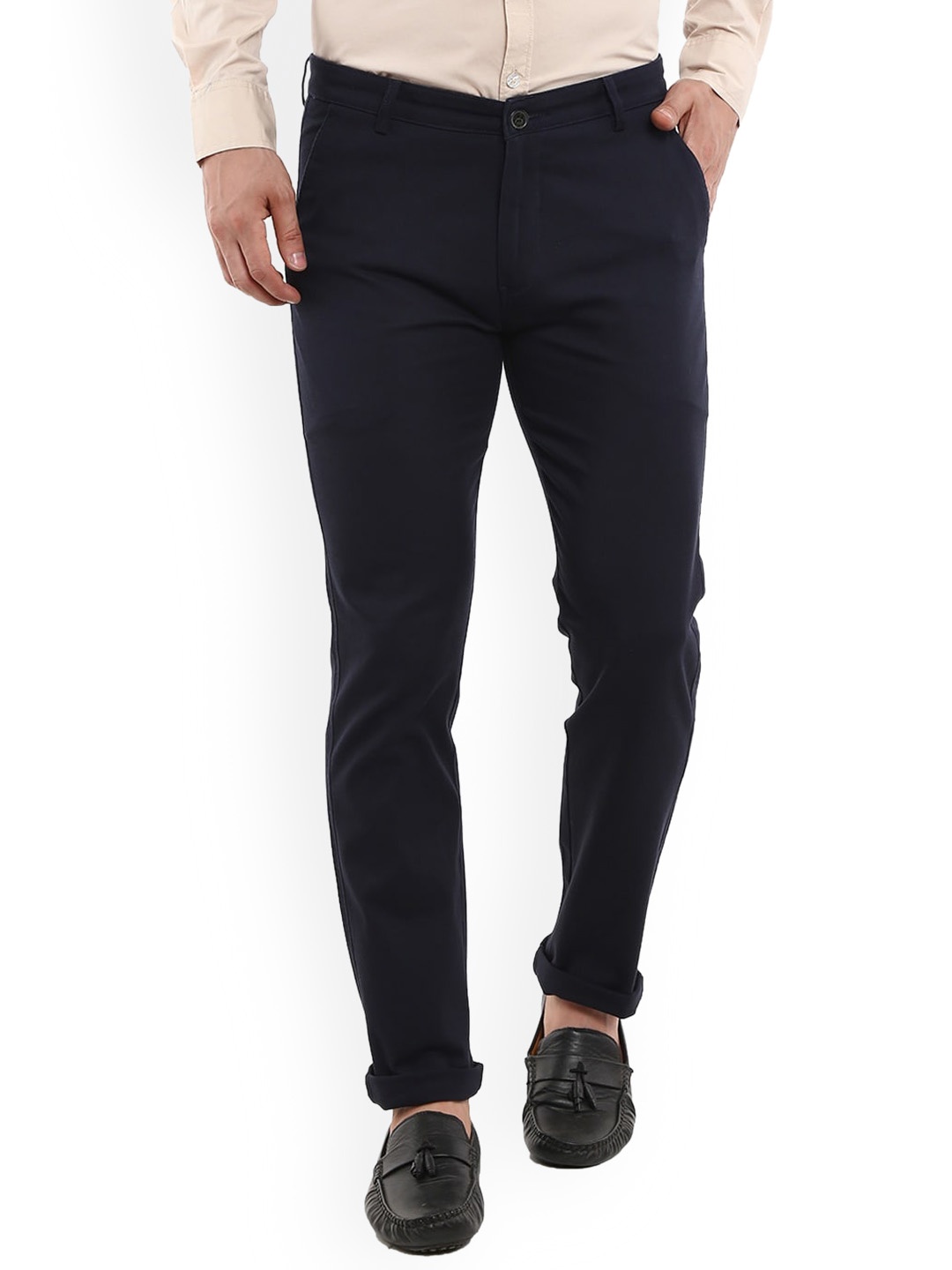 

V-Mart Men Blue Slim Fit Easy Wash Chinos Trousers