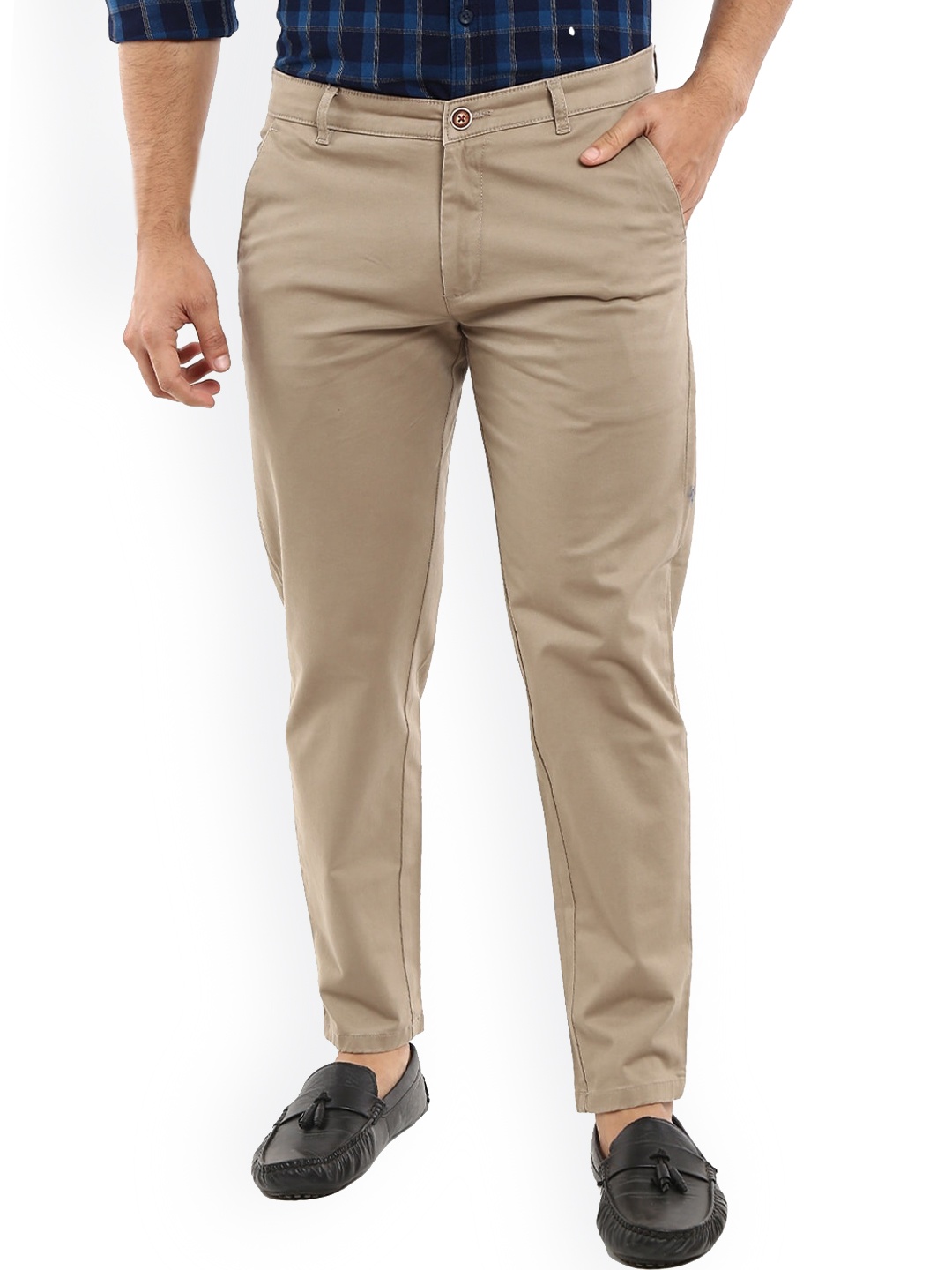 

V-Mart Men Coffee Brown Easy Wash Chinos Trousers