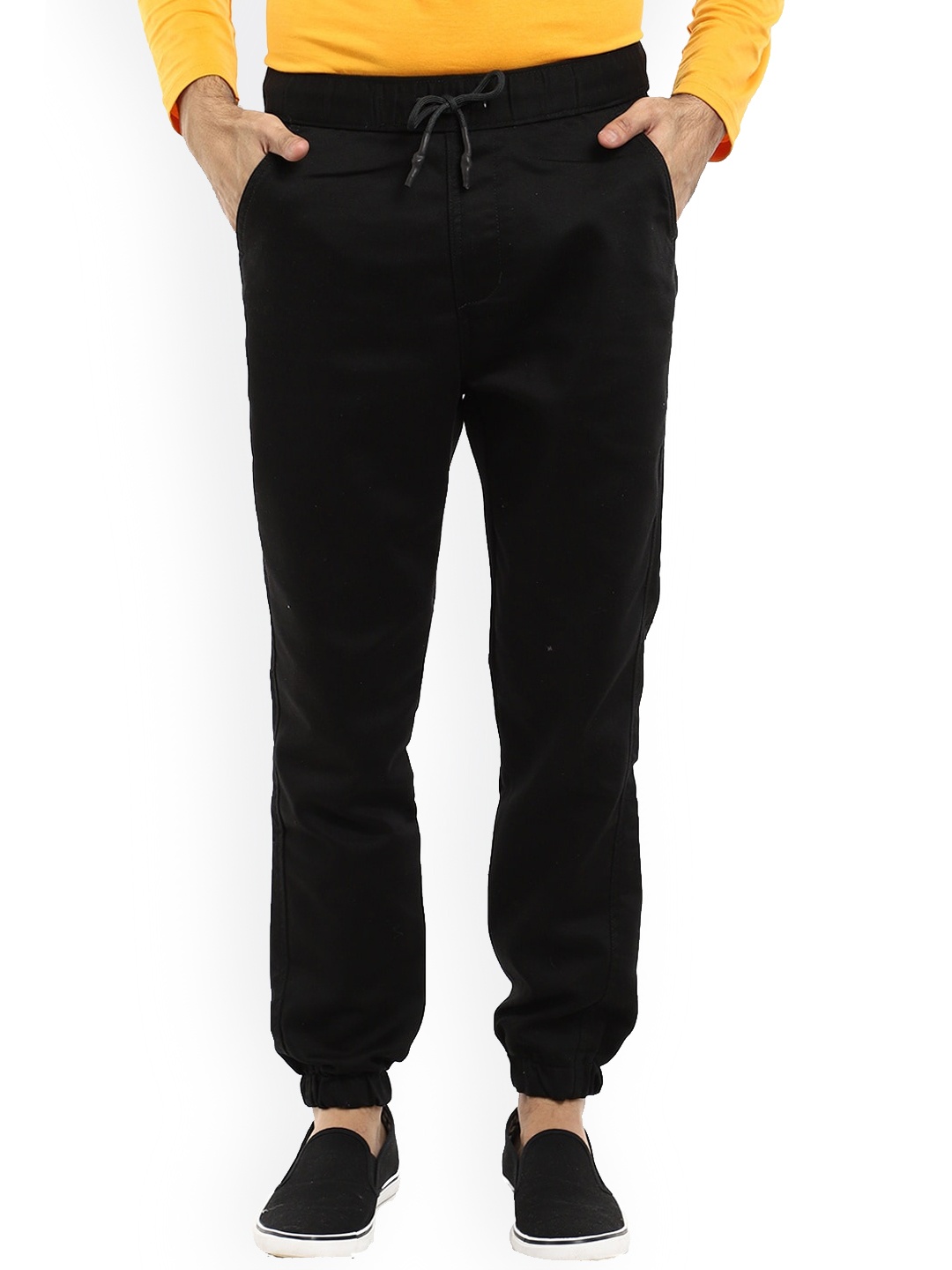 

V-Mart Men Black Easy Wash Solid Joggers