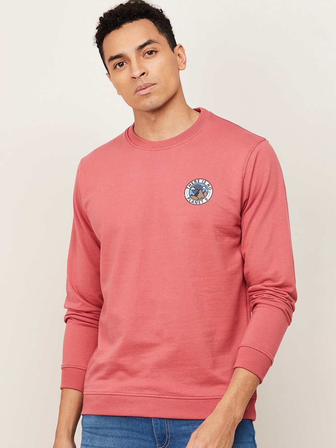 

Fame Forever by Lifestyle Men Pink Cotton Sweatshirt