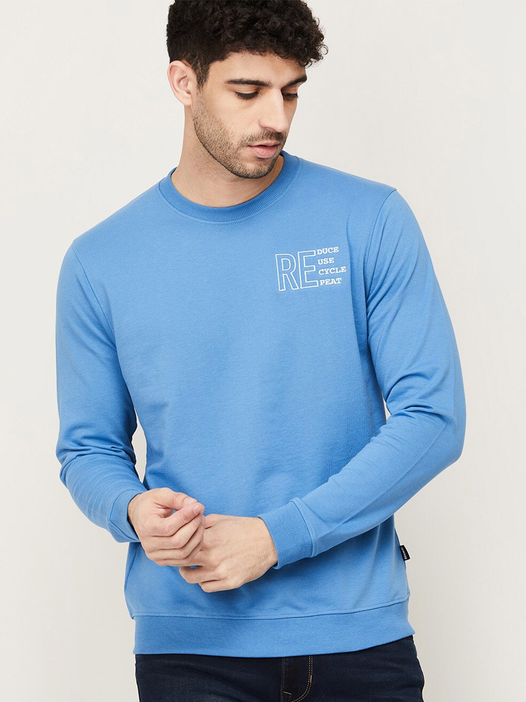 

Fame Forever by Lifestyle Men Blue Cotton Sweatshirt