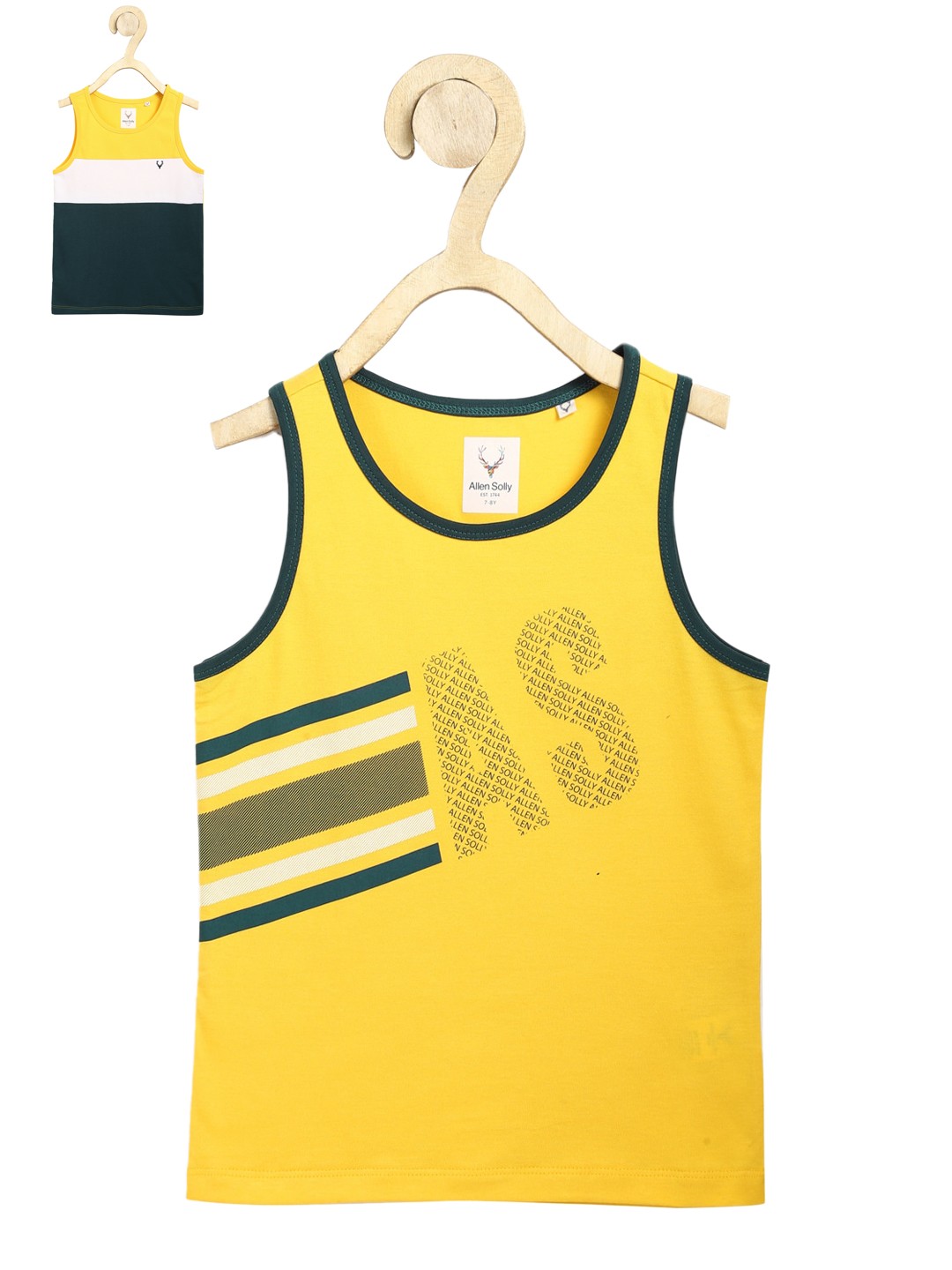 

Allen Solly Junior Boys Pack Of 2 Pure Cotton Innerwear Vests, Yellow