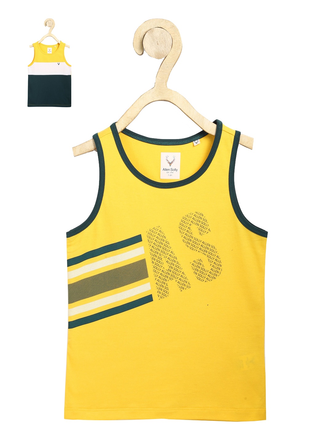 

Allen Solly Junior Boys Pack Of 2 Pure Cotton Innerwear Vests, Yellow