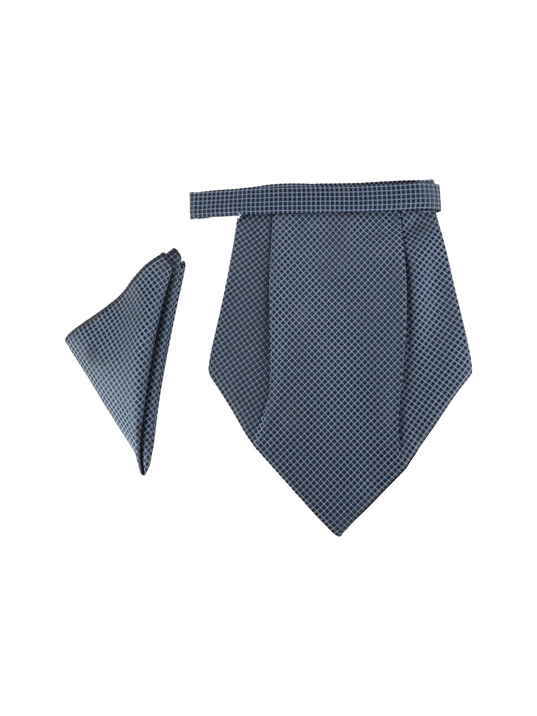 

Alvaro Castagnino Men Blue & Black Printed Cravat with Pocket Square