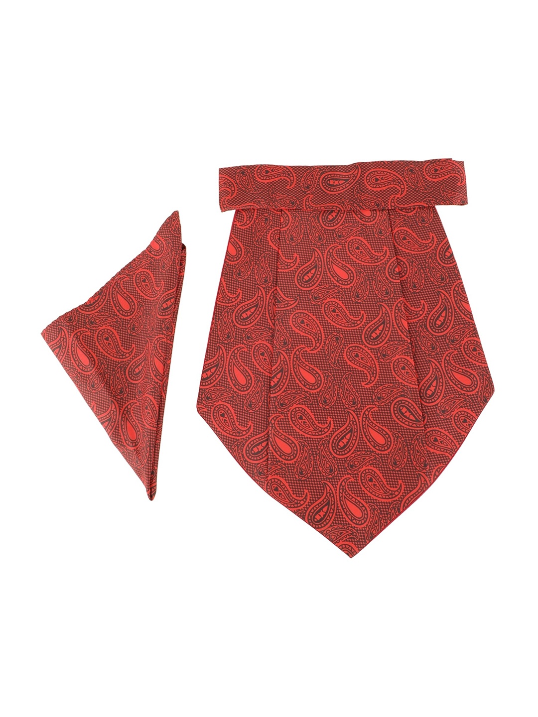 

Alvaro Castagnino Maroon Paisley Printed Cravat Tie & Pocket Square