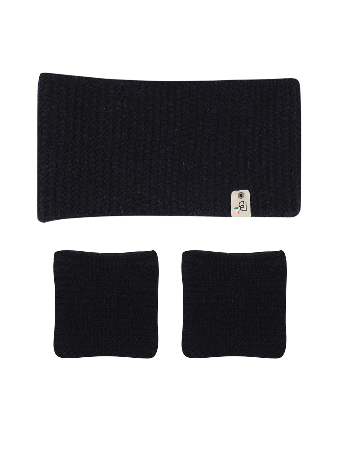 

Bharatasya Unisex Sports Black Wristband & Headband