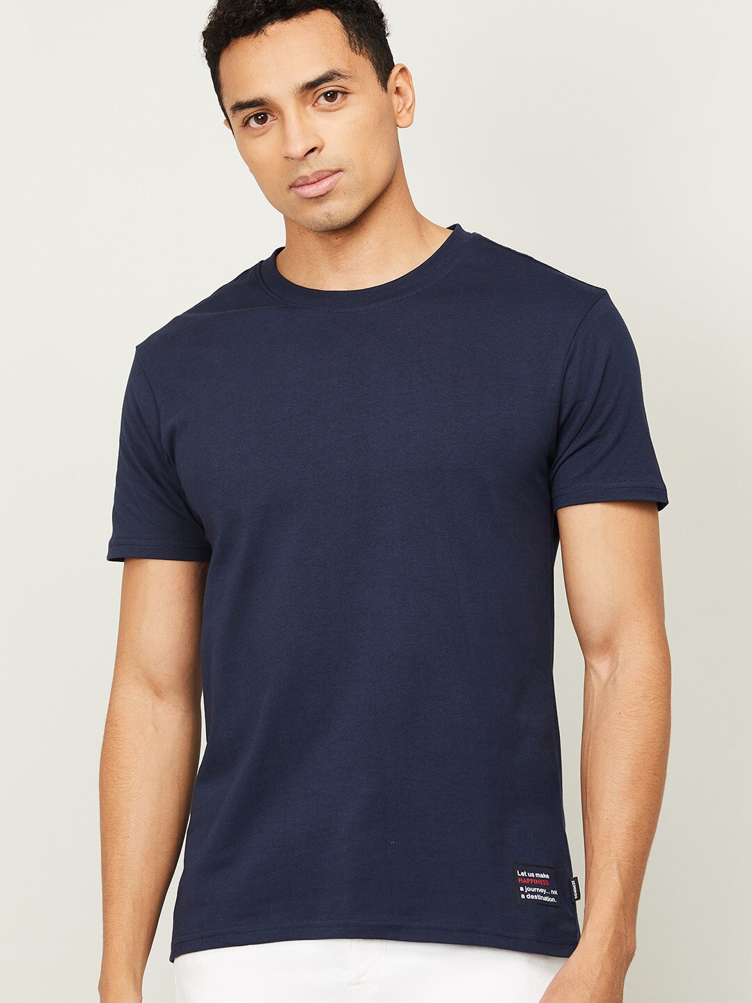

Fame Forever by Lifestyle Men Navy Blue Cotton T-shirt