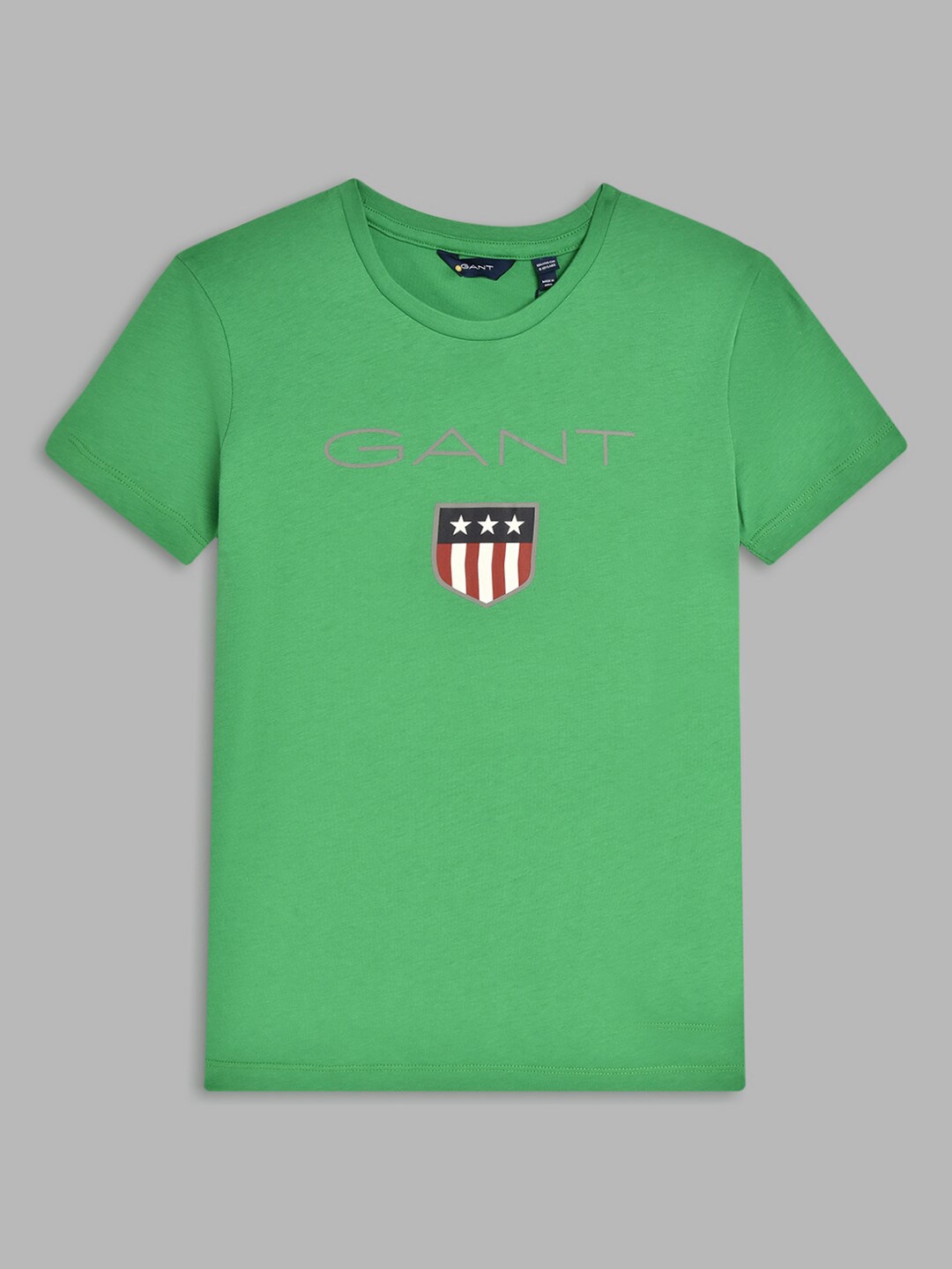 

GANT Boys Green Solid Cotton T-shirt