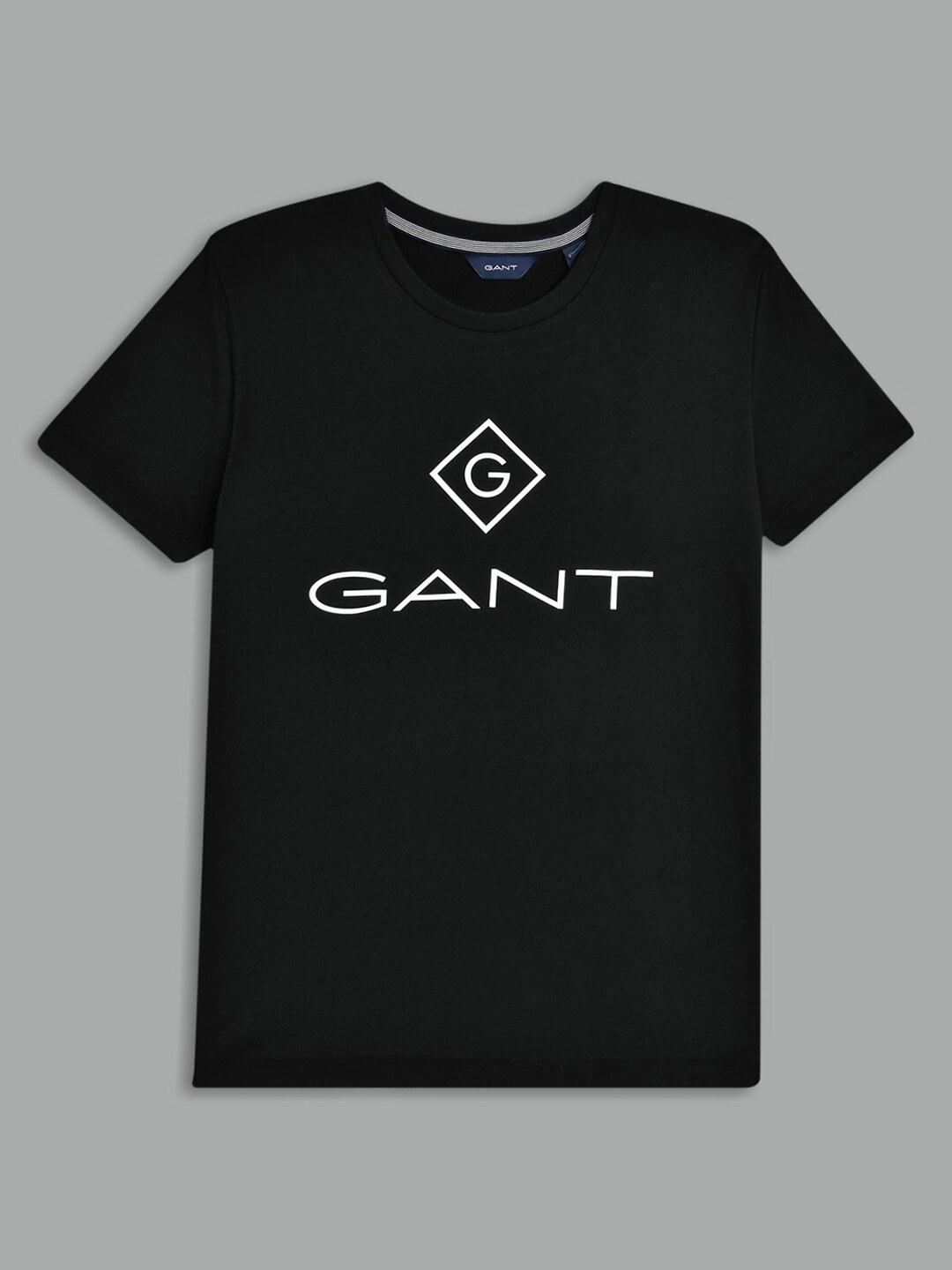 

GANT Boys Black Typography Printed Cotton T-shirt