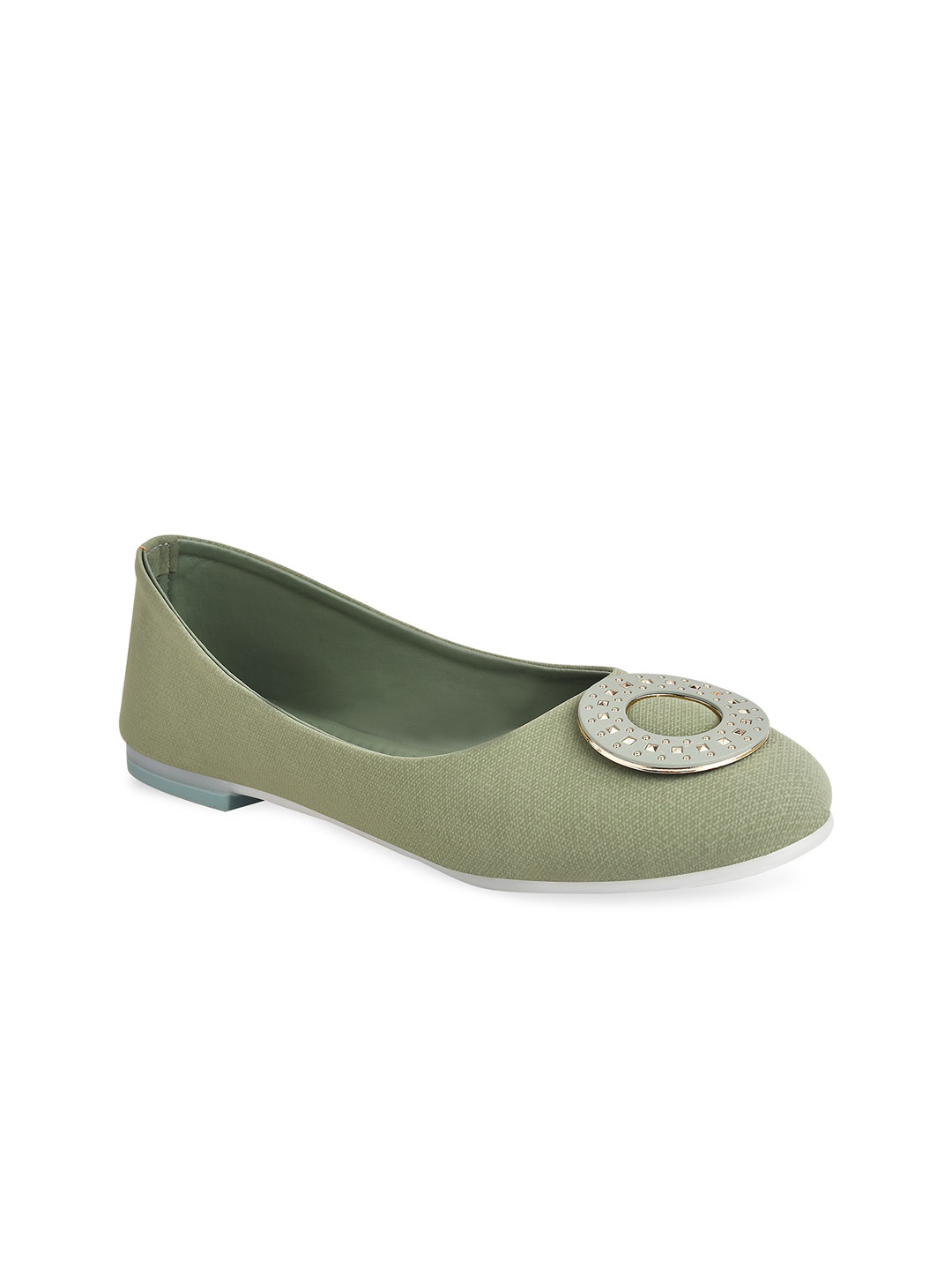 

Stelatoes Women Green Embellished Ballerinas Flats