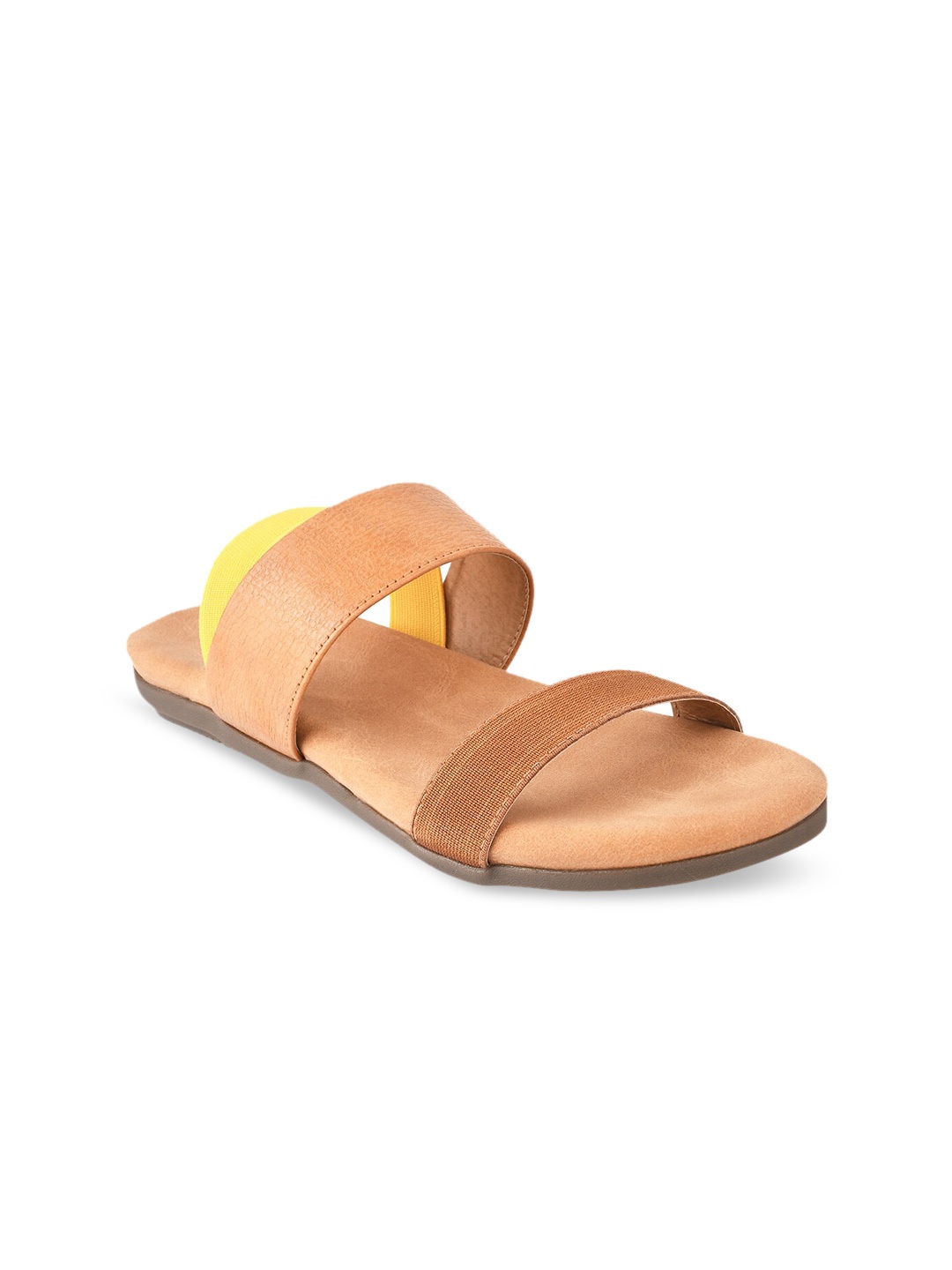 

Stelatoes Women Tan Open Toe Flats