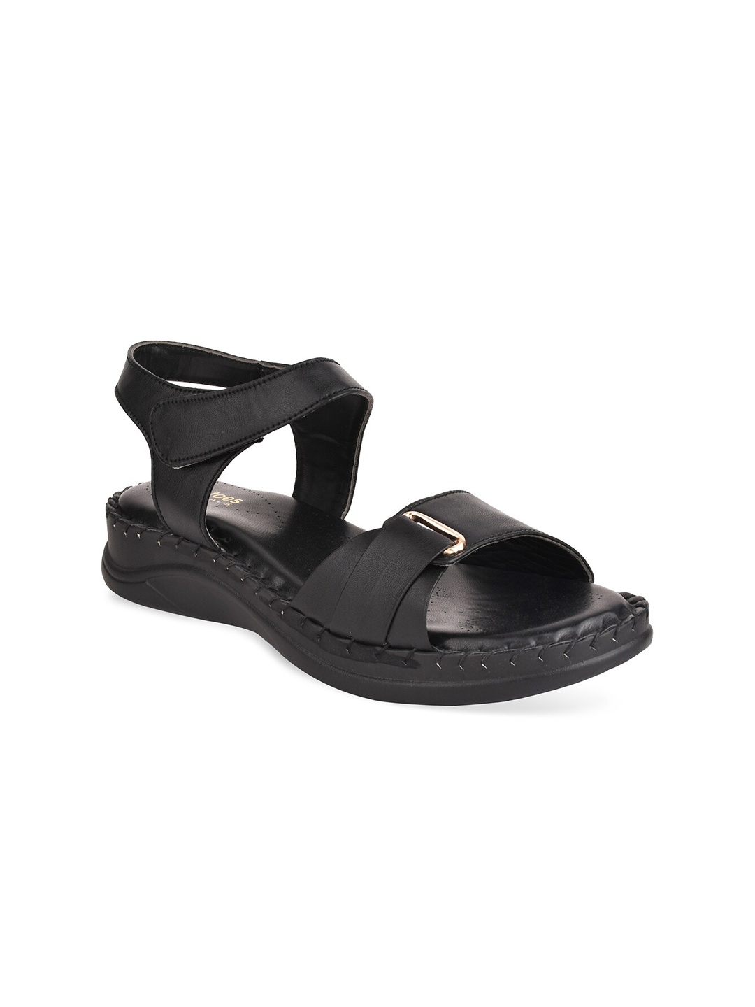 

Stelatoes Women Black Open Toe Flats