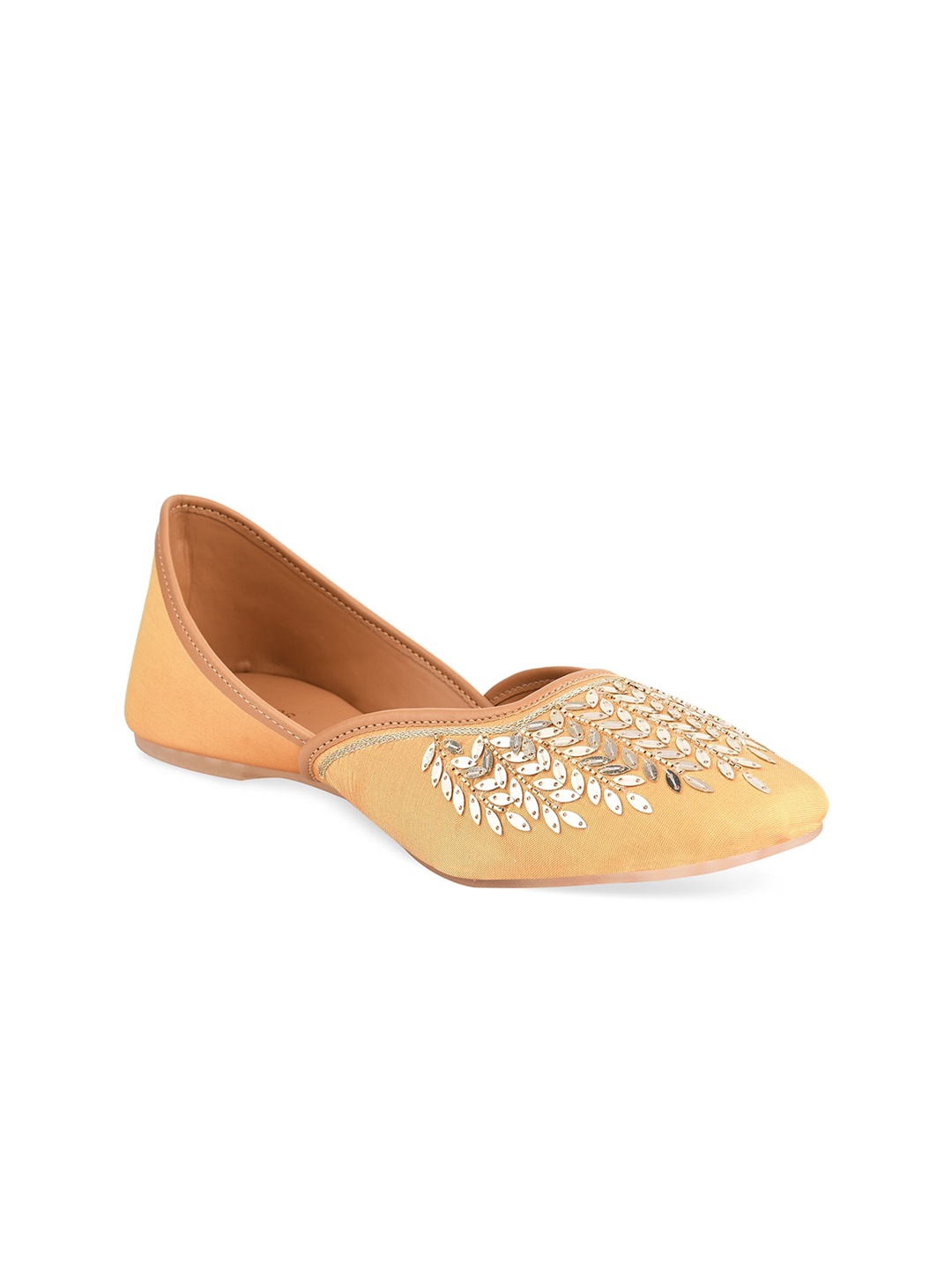 

Stelatoes Women Yellow Mojaris Flats