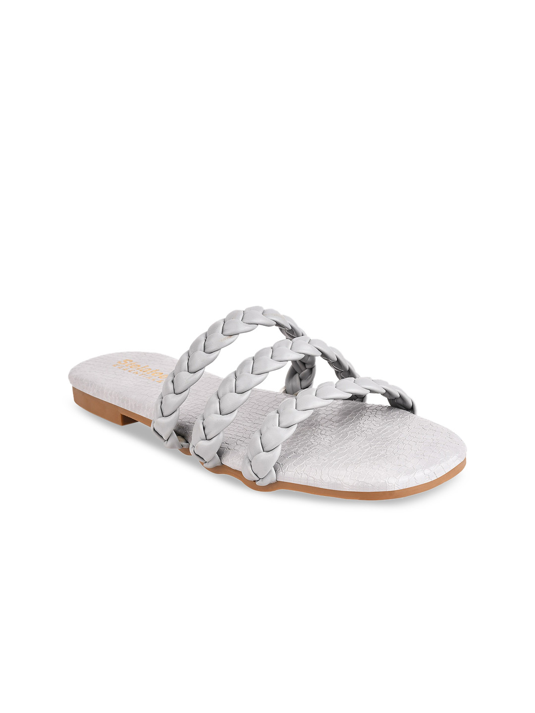 

Stelatoes Women Grey Open Toe Flats