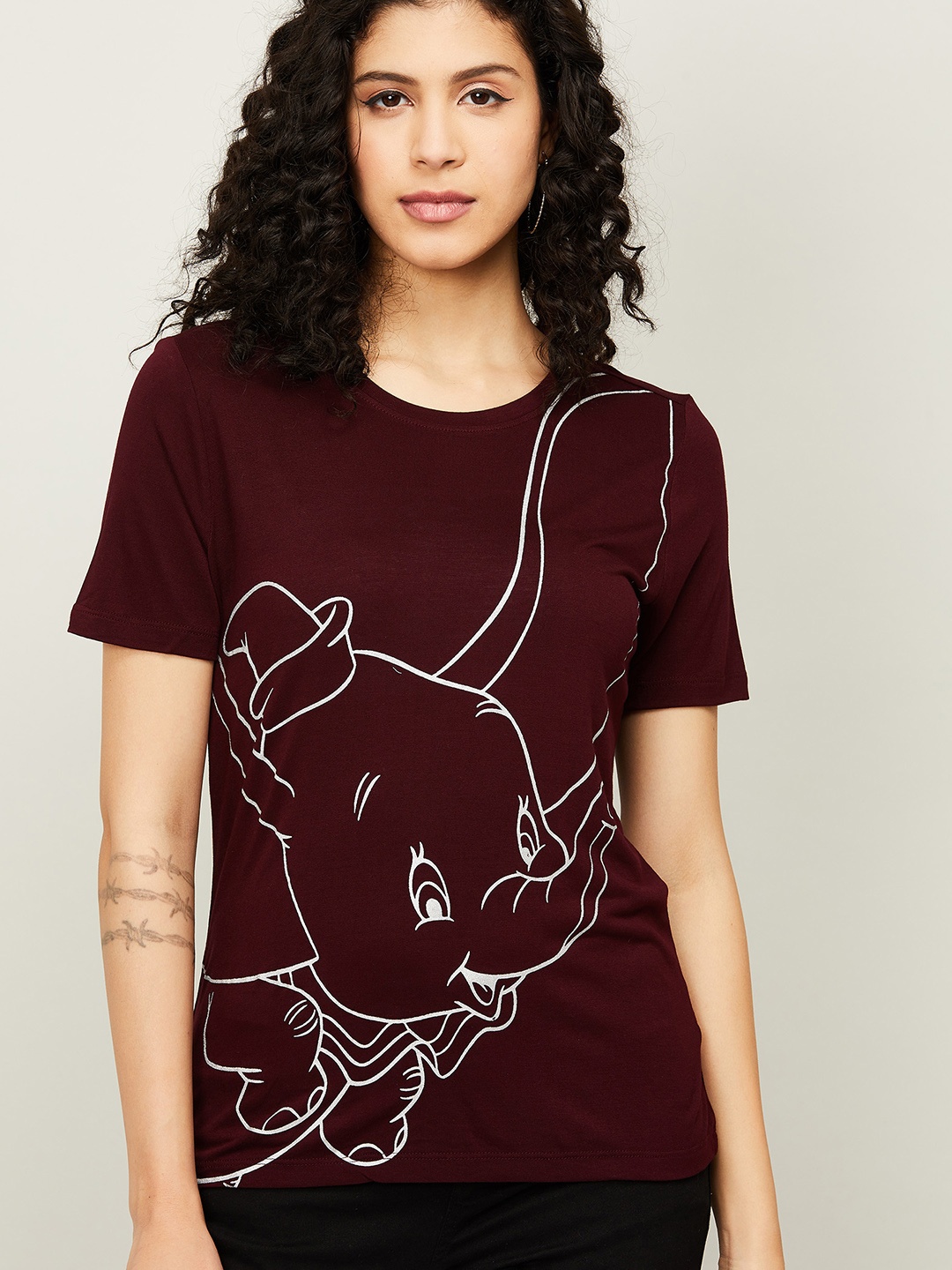 

Ginger by Lifestyle Burgundy Print Top