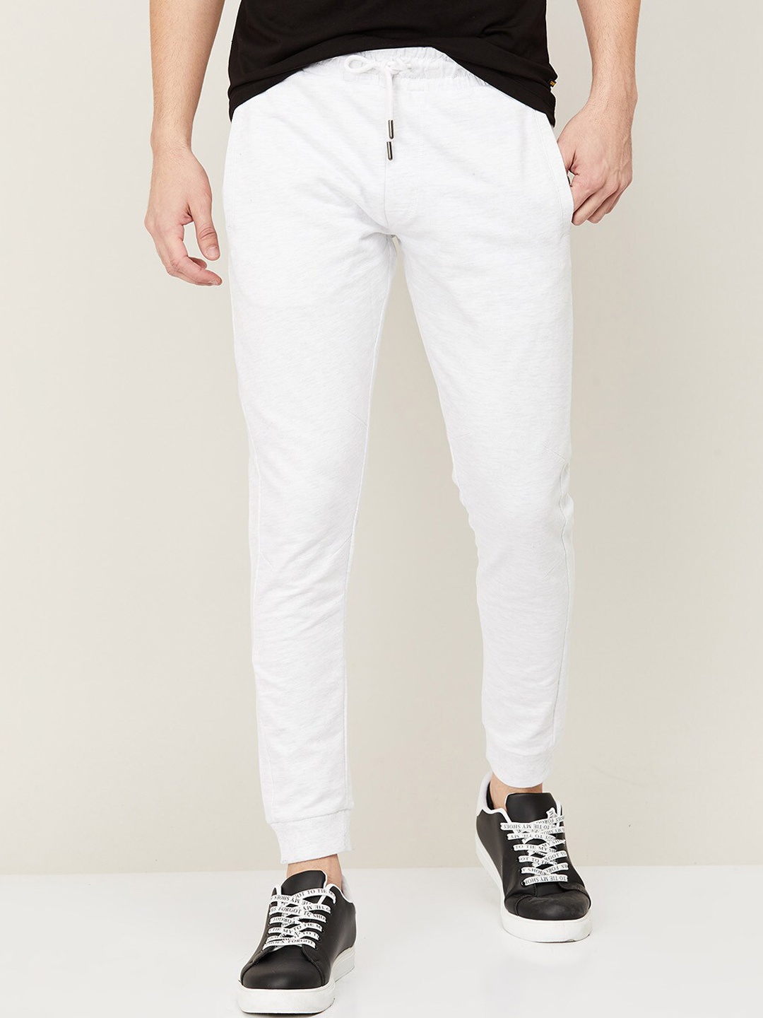 

Fame Forever by Lifestyle Men White Solid Cotton Track Pants