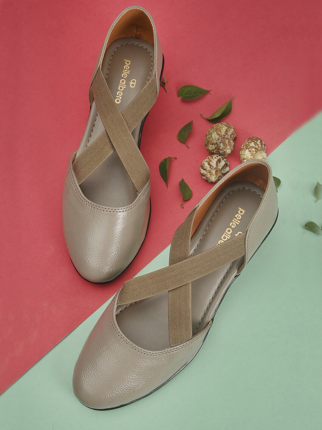 

pelle albero Women Grey Mules Leather Flats