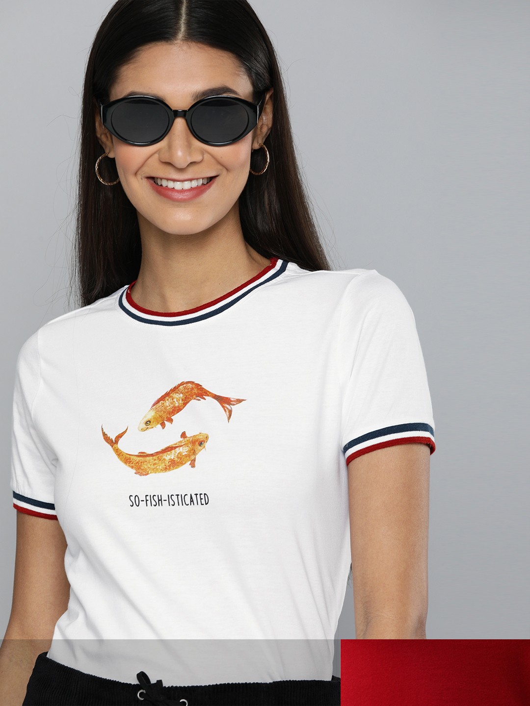 

Mast & Harbour Women Pack of 2 Printed T-shirt, Maroon