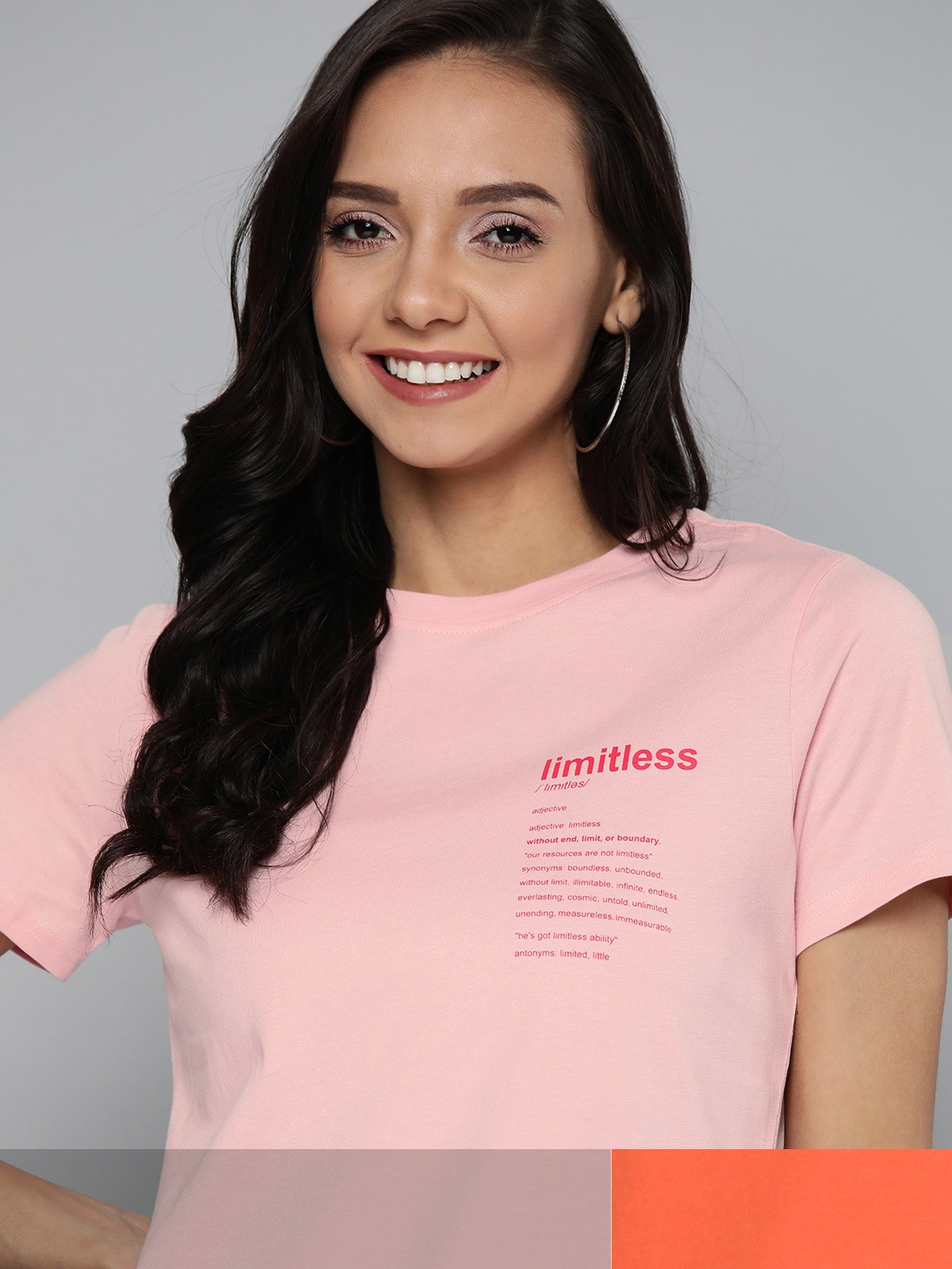 

Mast & Harbour Women Pack of 2 Pure Cotton Tshirts, Pink