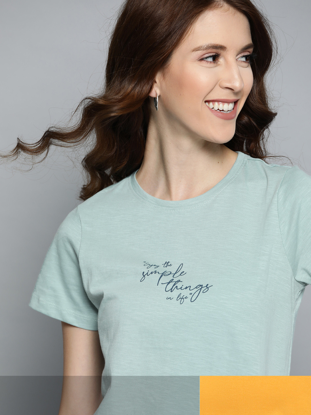 

Mast & Harbour Women Pack of 2 Pure Cotton Tshirts, Sea green