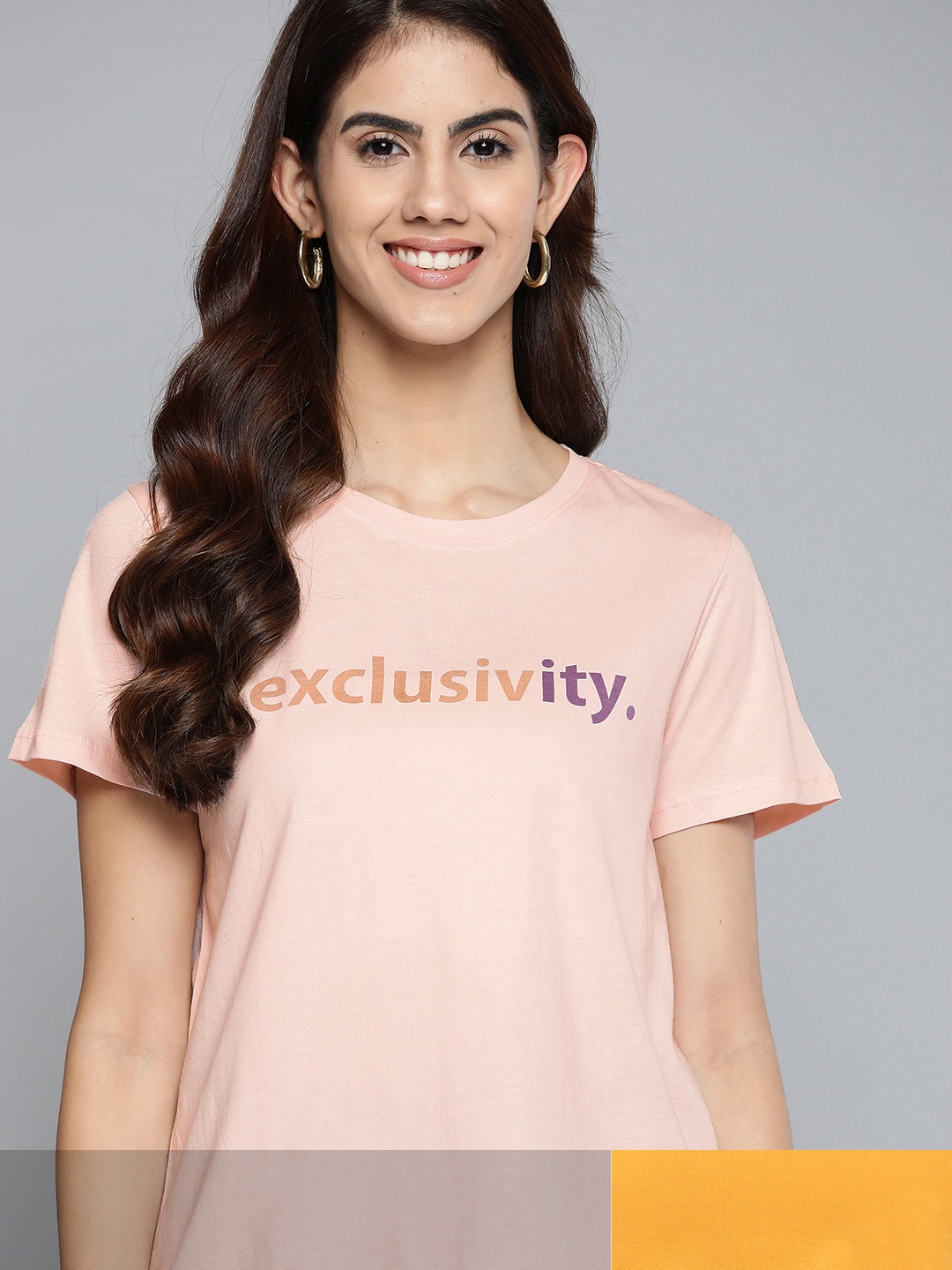 

Mast & Harbour Women Pack of 2 Pure Cotton Tshirts, Pink