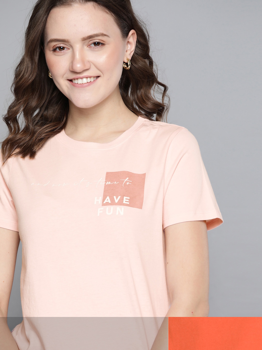 

Mast & Harbour Women Pack of 2 Pure Cotton Tshirts, Pink