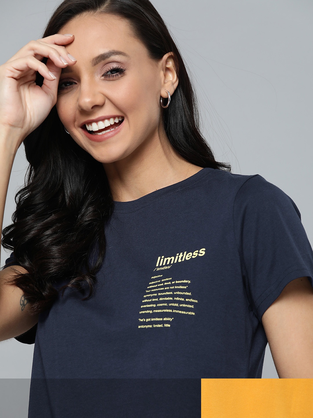 

Mast & Harbour Women Pack of 2 Printed T-shirt, Mustard