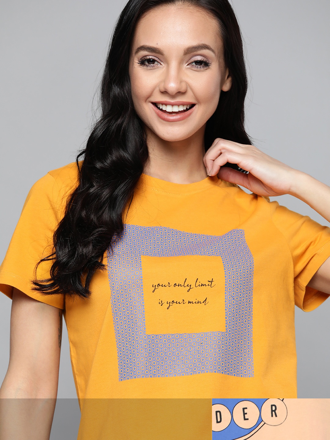 

Mast & Harbour Women Mustard Yellow 2 Printed T-shirt