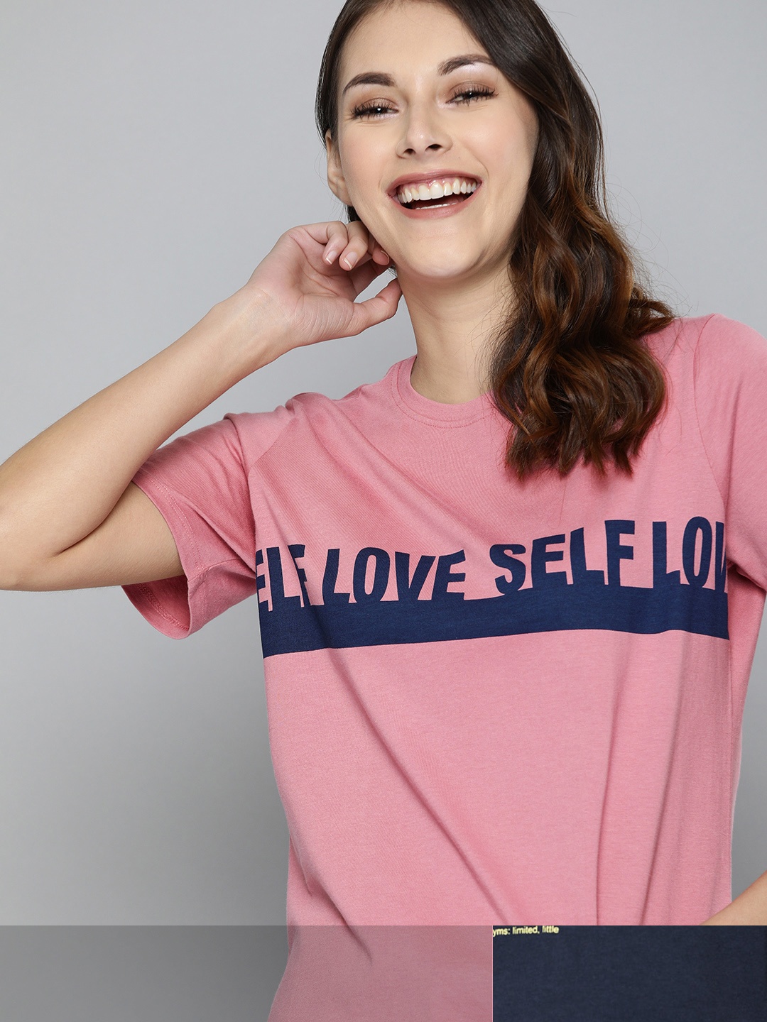 

Mast & Harbour Women Pack Of 2 Typography Printed T-shirt, Pink