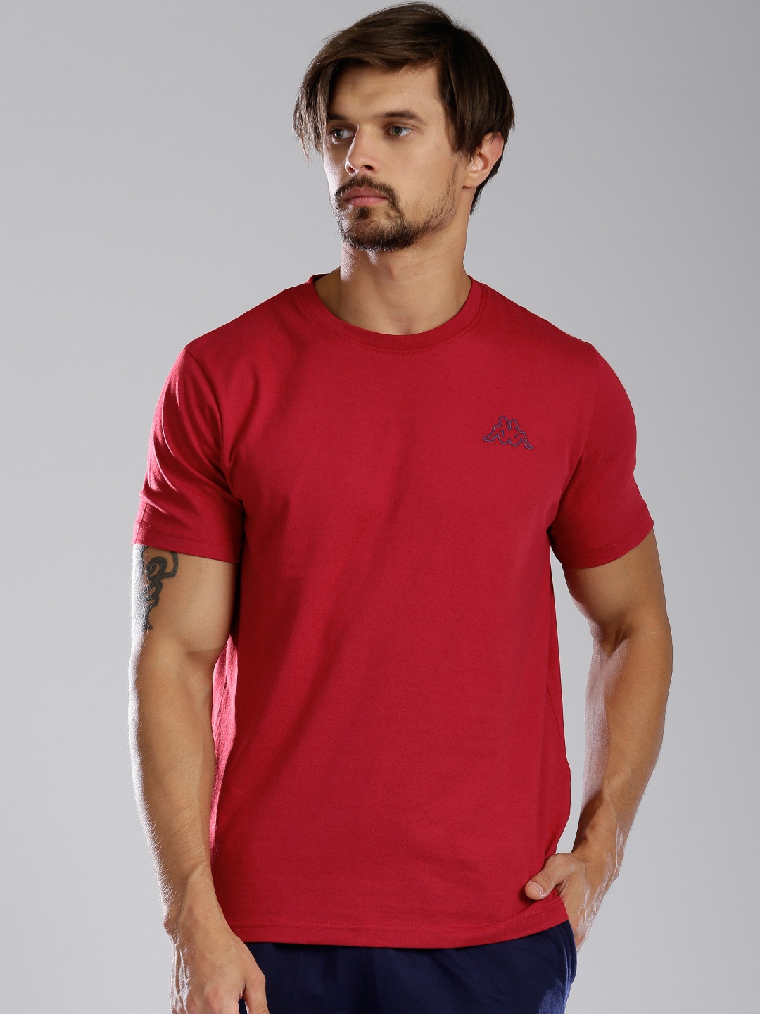 

Kappa Men Red Solid T-shirt